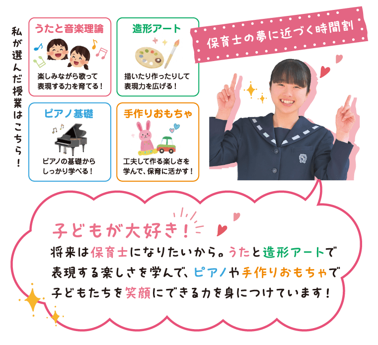 保育士の夢に近づく時間割